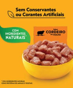Ração Úmida Pedigree Sachê Cordeiro ao Molho para Cães Adultos de Raças Pequenas