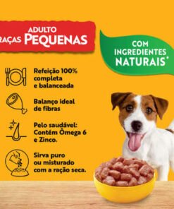 Ração Úmida Pedigree Sachê Cordeiro ao Molho para Cães Adultos de Raças Pequenas