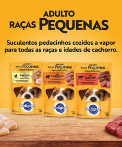Ração Úmida Pedigree Sachê Cordeiro ao Molho para Cães Adultos de Raças Pequenas
