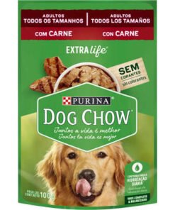 Ração Úmida Nestlé Purina Dog Chow Sachê Carne para Cães Adultos